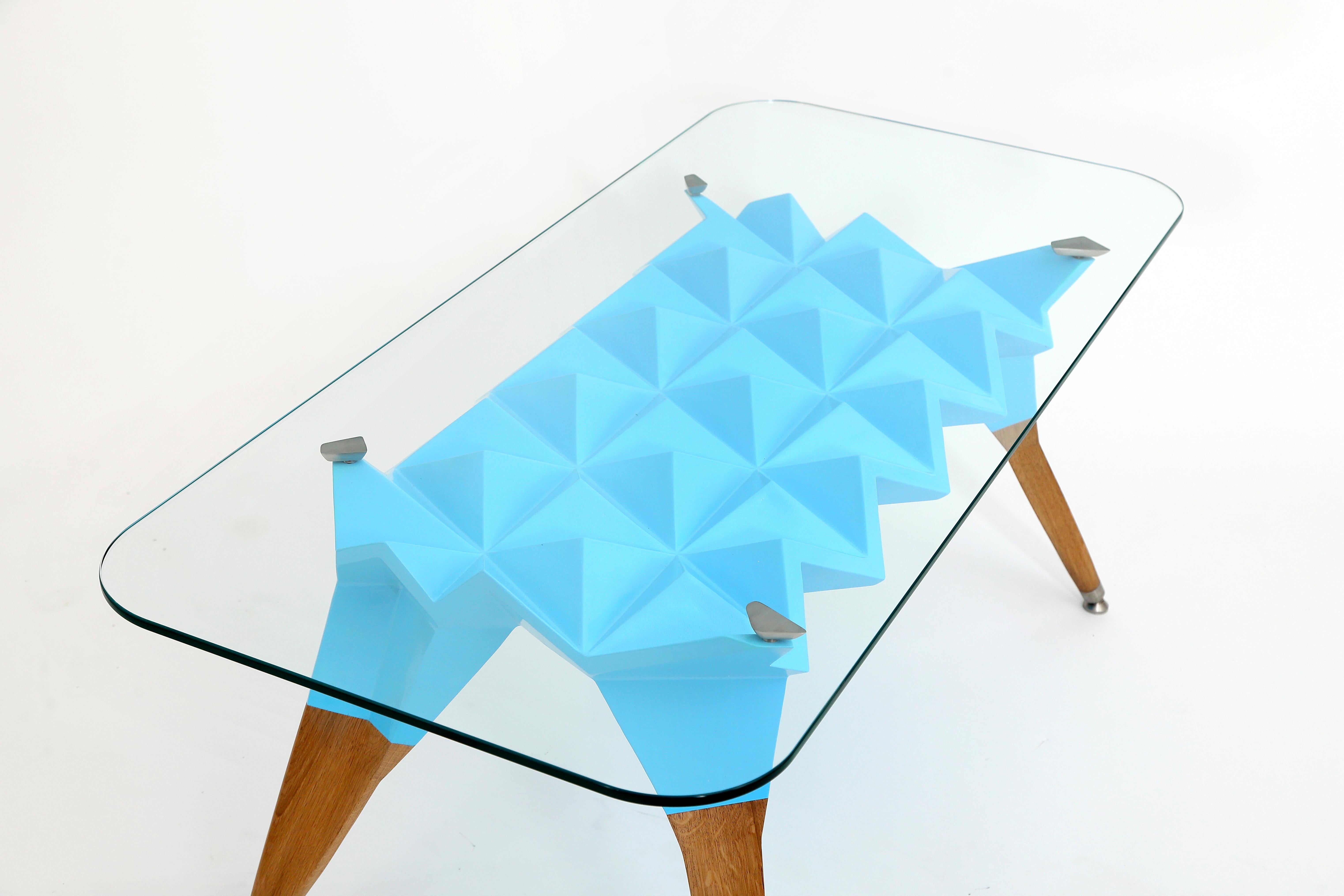 Table à cofee soudée « Hedgehog bleu » (chasseau bleu) Neuf - En vente à Dolné Sľažany, SK