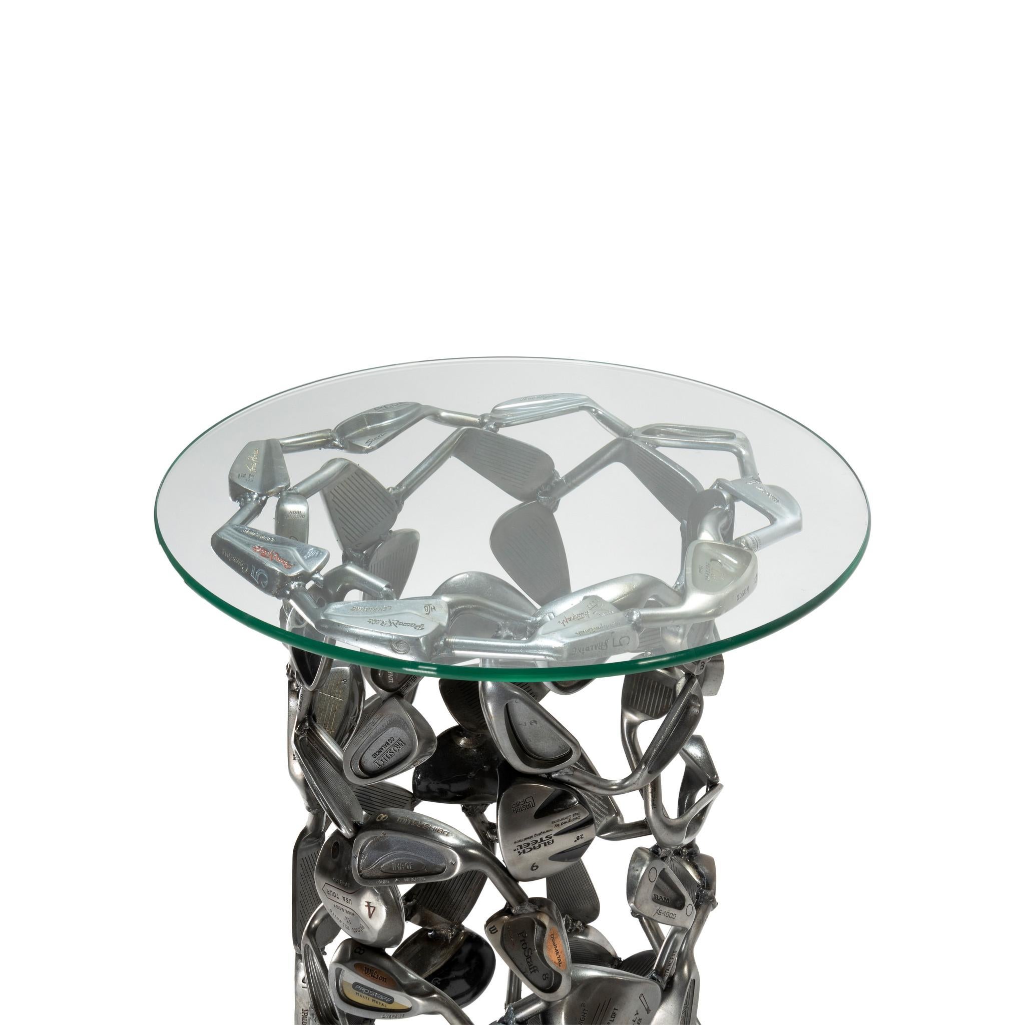 Soudé Table d'appoint soudée en forme de club de golf Umbrella en vente