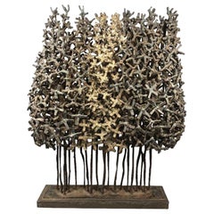 welded sculpture Welded Metal Grove of Trees Table Sculpture