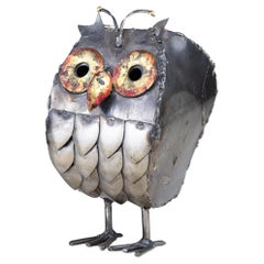 Welded Owl Metal Sculpture, France 1970s