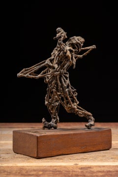 Welded Steel Abstract Brutalist Figure Sculpture by Donald E. Smith