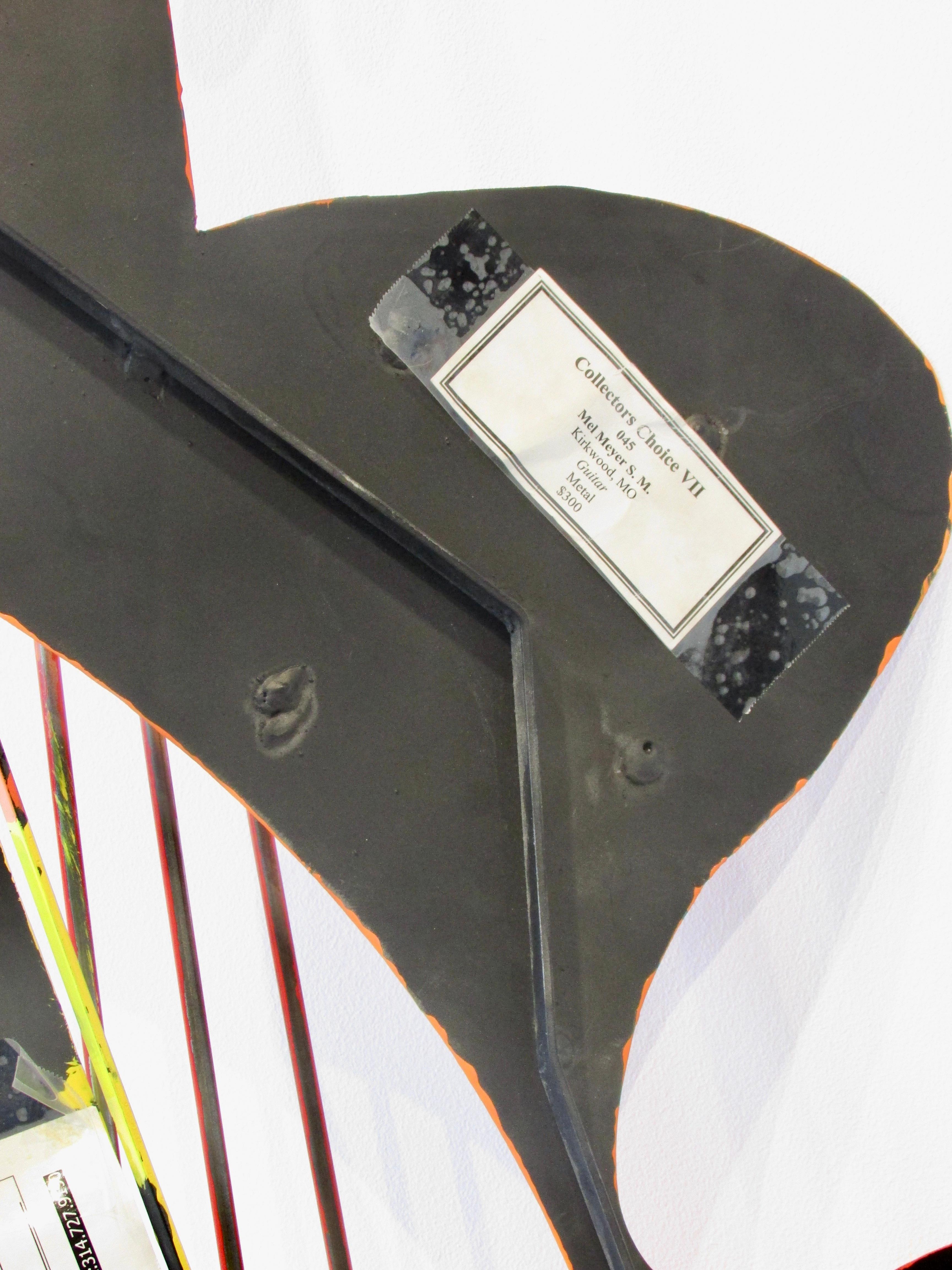 Welded Steel Abstract Guitar Sculpture by Brother Mel Meyer In Good Condition In Ferndale, MI
