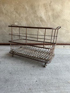 Welded Steel Cart, Trolley, Basket, France, 19th Century