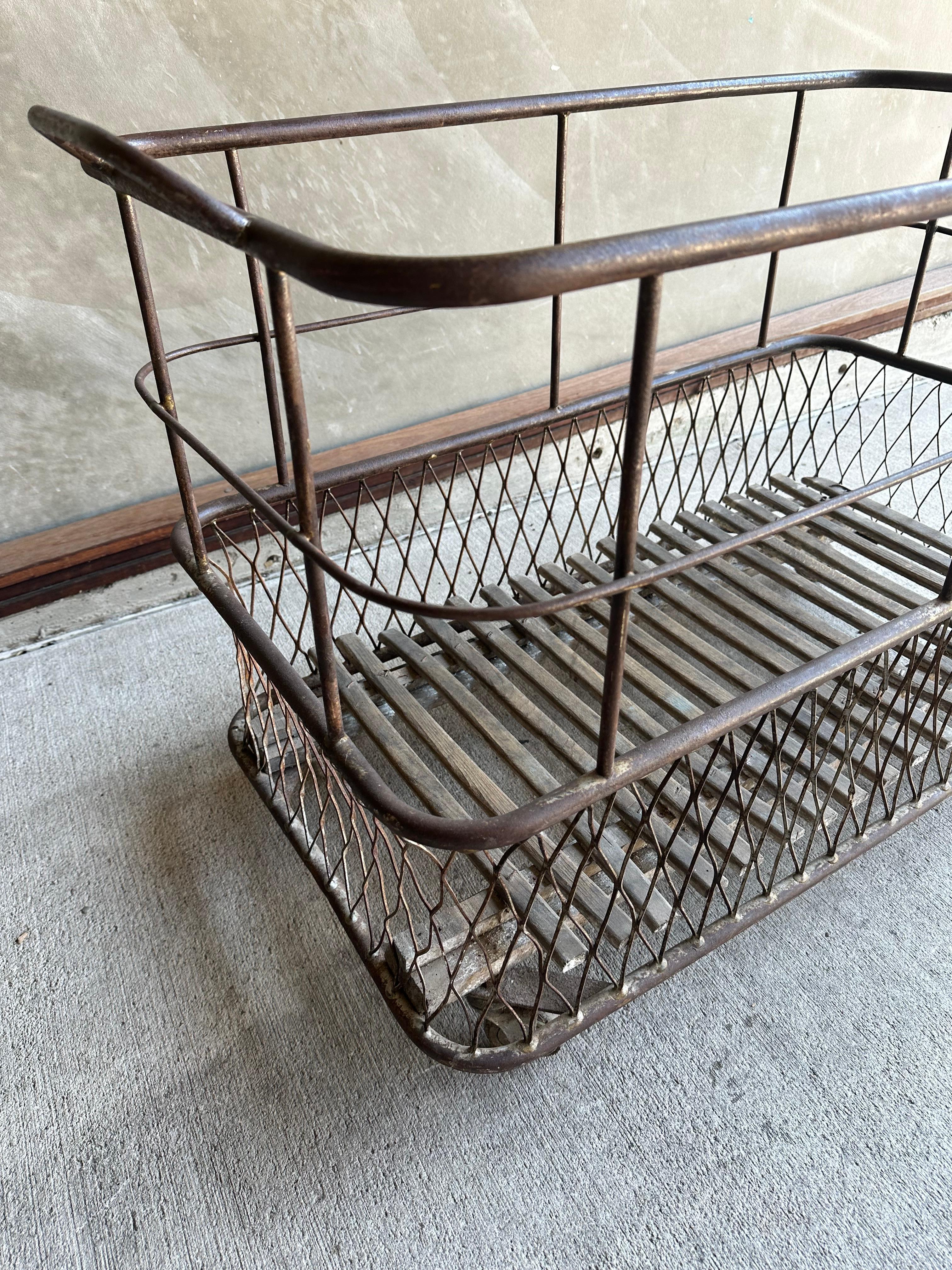 French Welded Steel Cart, Trolley, Basket, France, 19th Century For Sale
