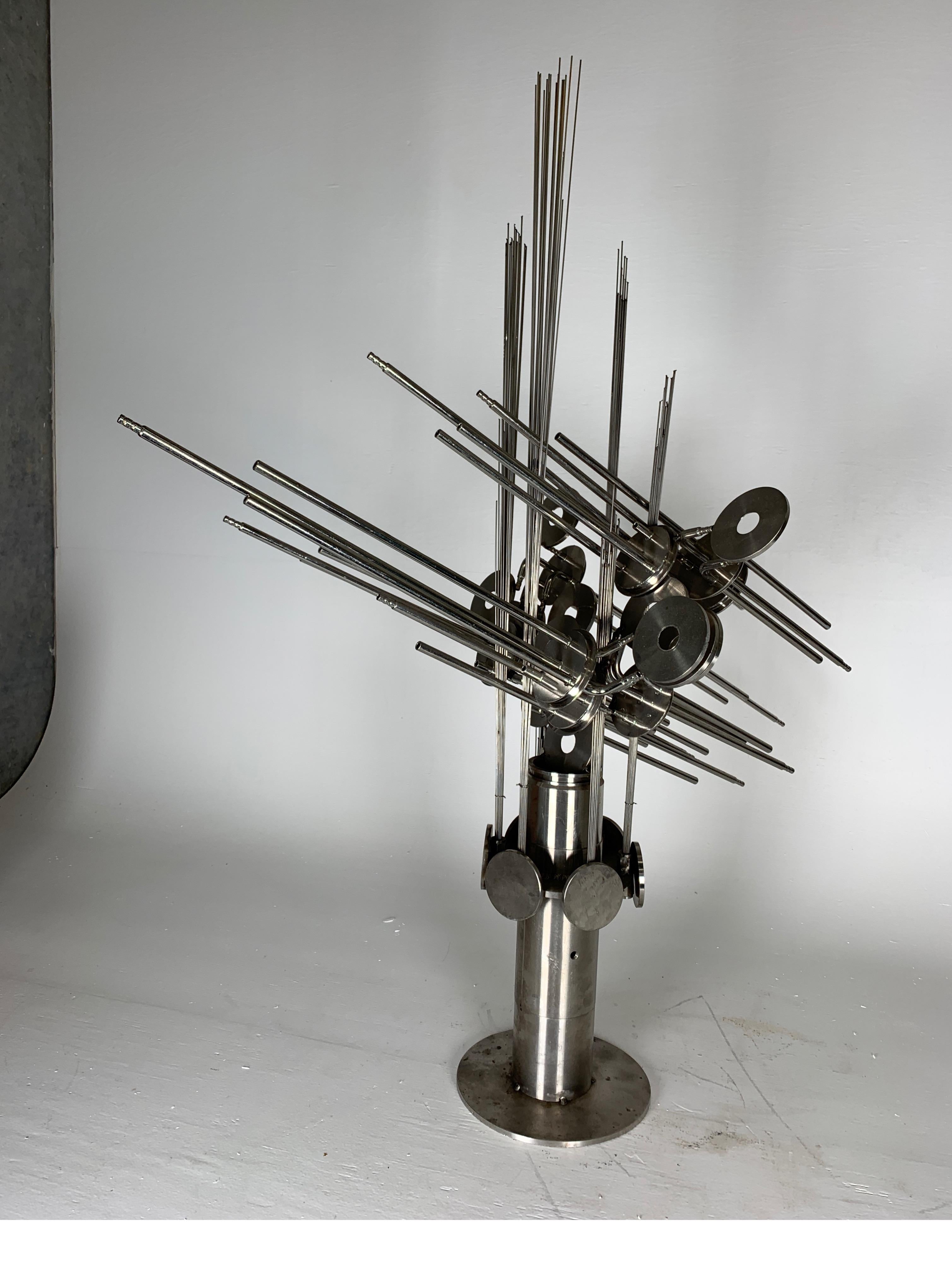 A large welded steel table sculpture 
