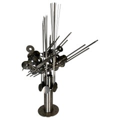 Used Welded Steel Table Sculpture "Interdimensional Antennae" by D. Phillips