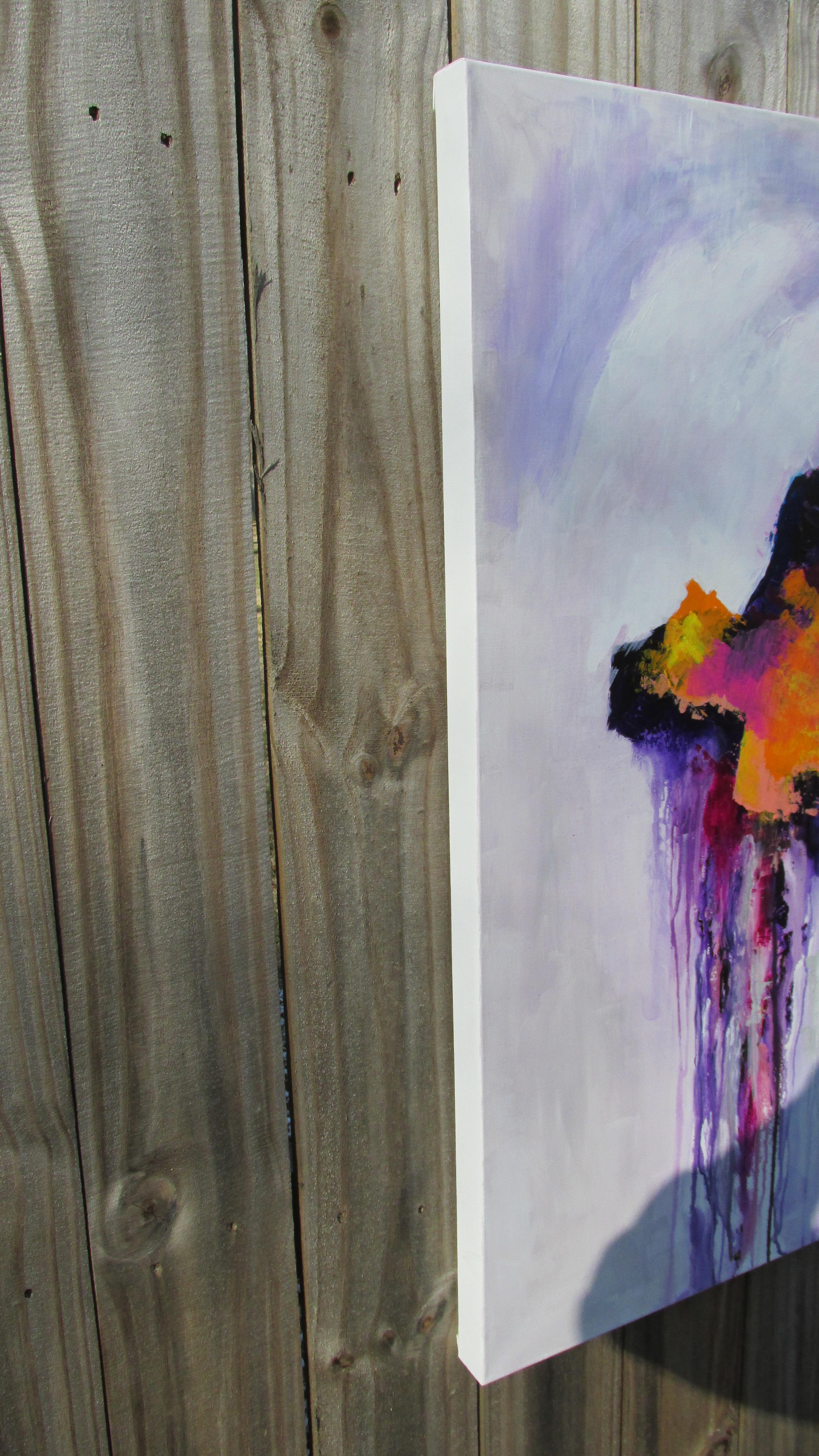 abstract mountain painting