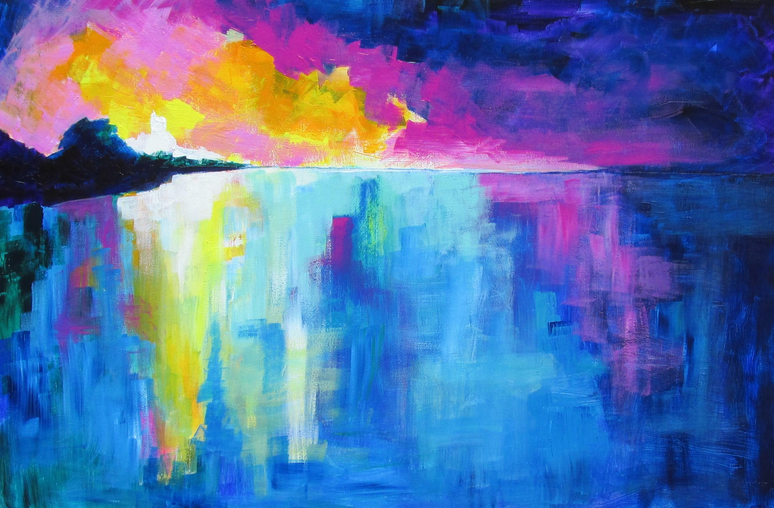 Sunrise Painting - 233 For Sale on 1stDibs | sunrise paintings 