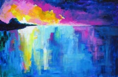 Sunrise in the Caribbean, Abstract Painting