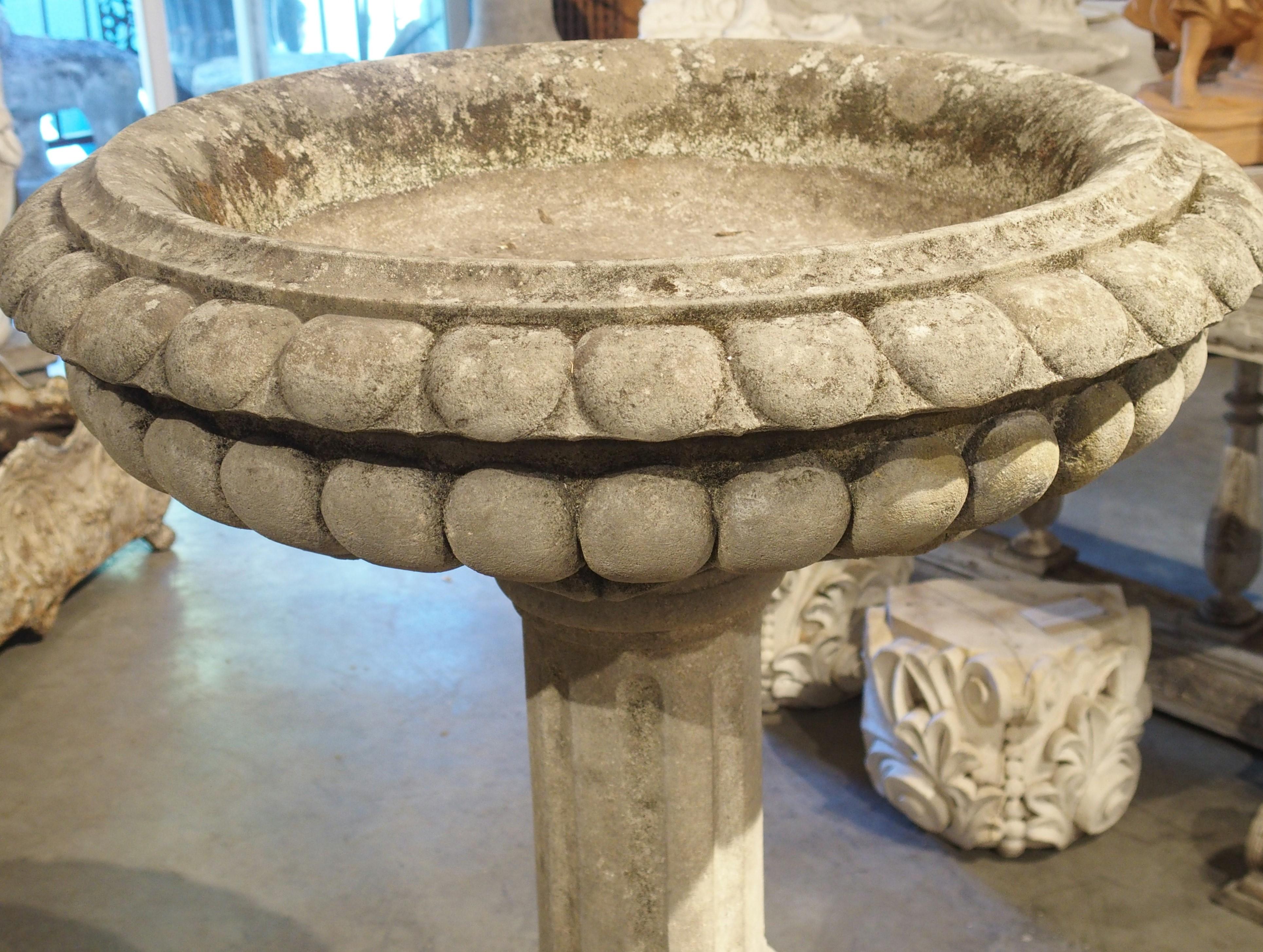 Well Carved Italian Limestone Planter or Fountain Element, H-45 Inches For Sale 3