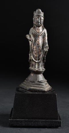 Well cast 8-10thC Korean Buddha- nice face, remains of original gilding througho