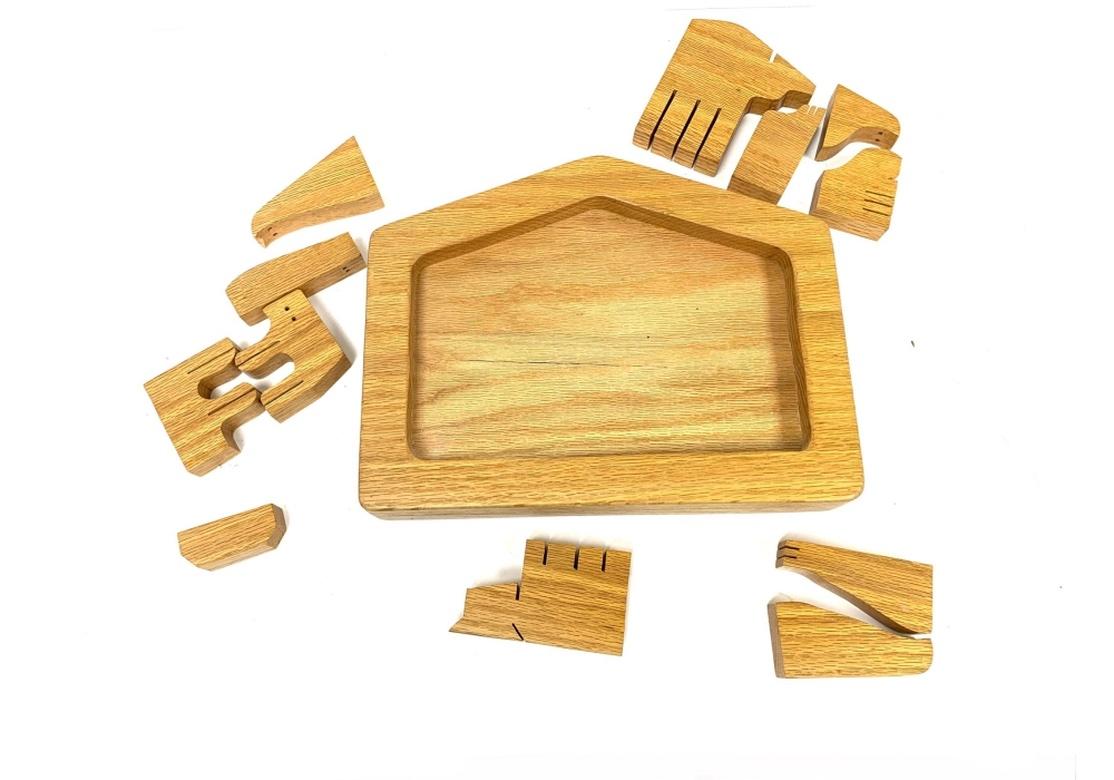 20th Century Well Crafted Oak Table Puzzle For Sale