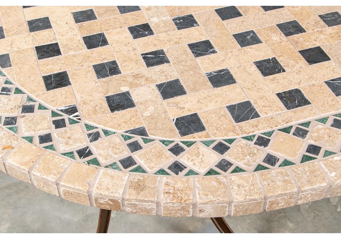 Well Crafted Oval Stone Mosaic Dining Table 1