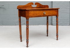 Well Figured Refinished Antique Tiger Maple Writing Table