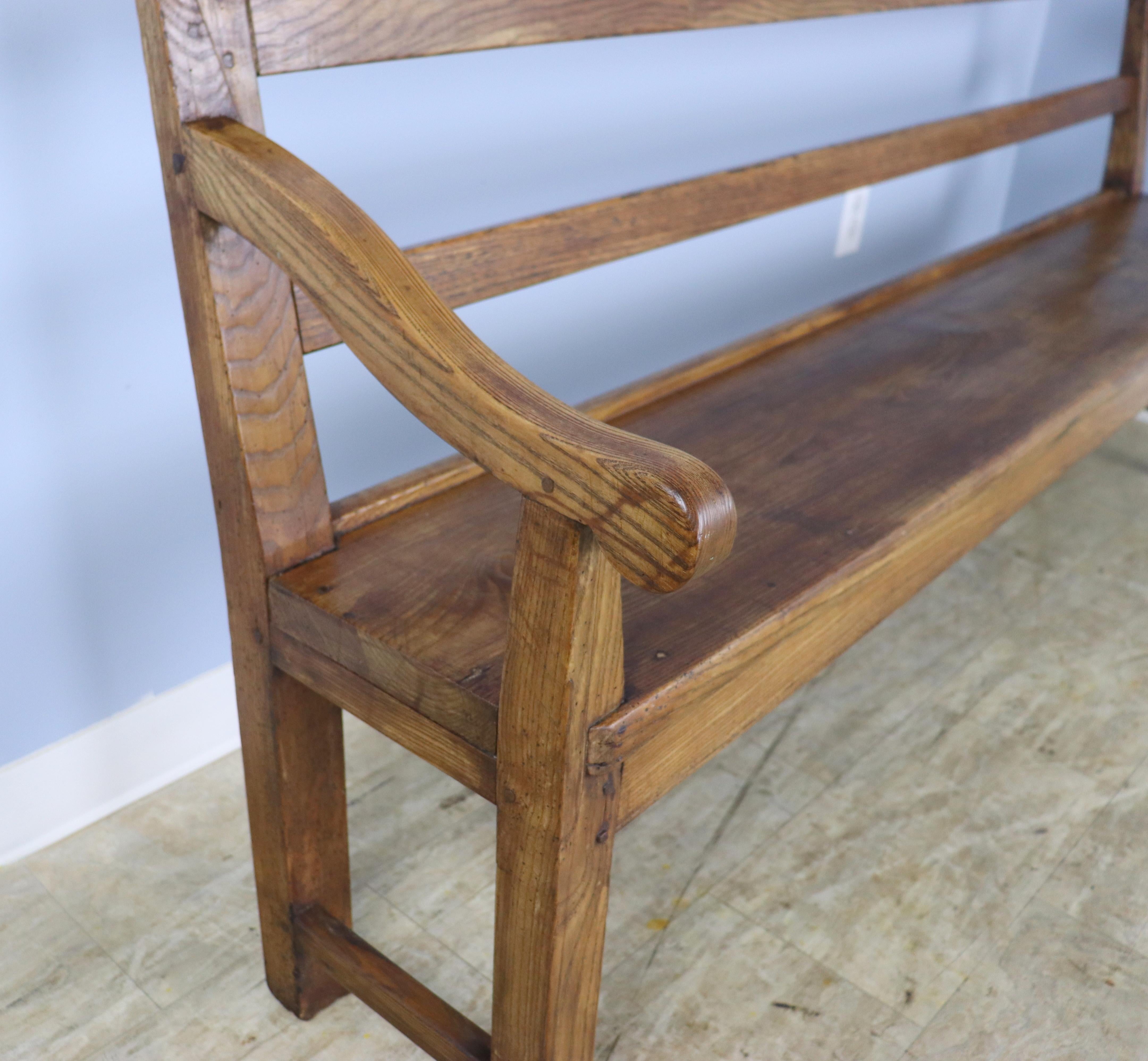 Well Grained Ash Country Bench For Sale 3