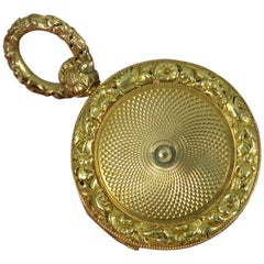 Gut gemacht georgianischen Ära massiv 14 Karat Gold Medaillon-Anhänger