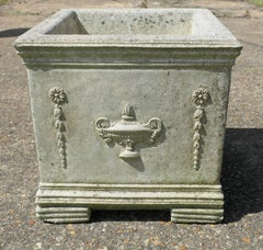 Well Weathered Large Square Garden Planter This is a good piece