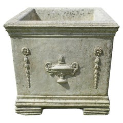 Well Weathered Large Square Garden Planter This is a good piece