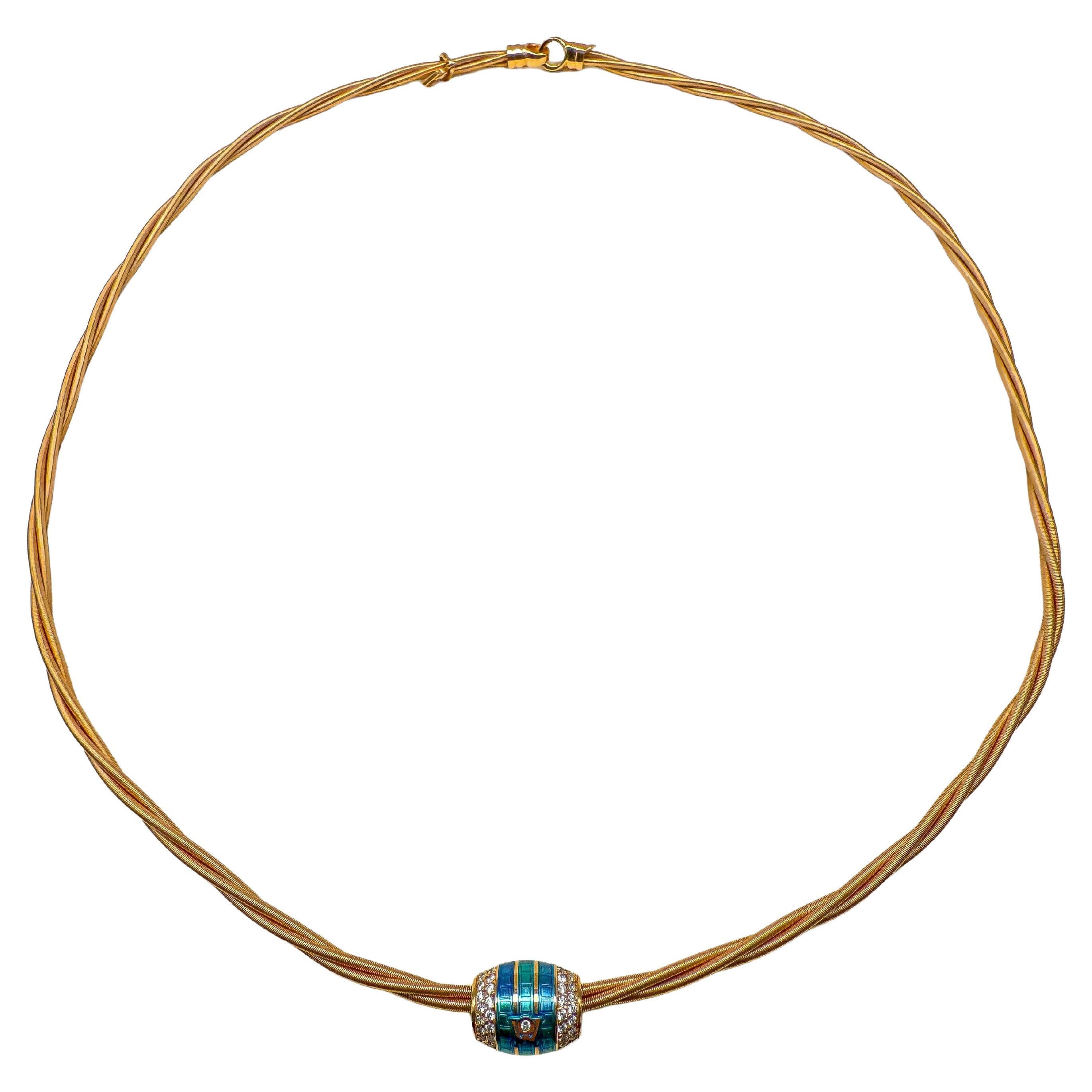 Wellendorff 18k yellow gold pendant and medal