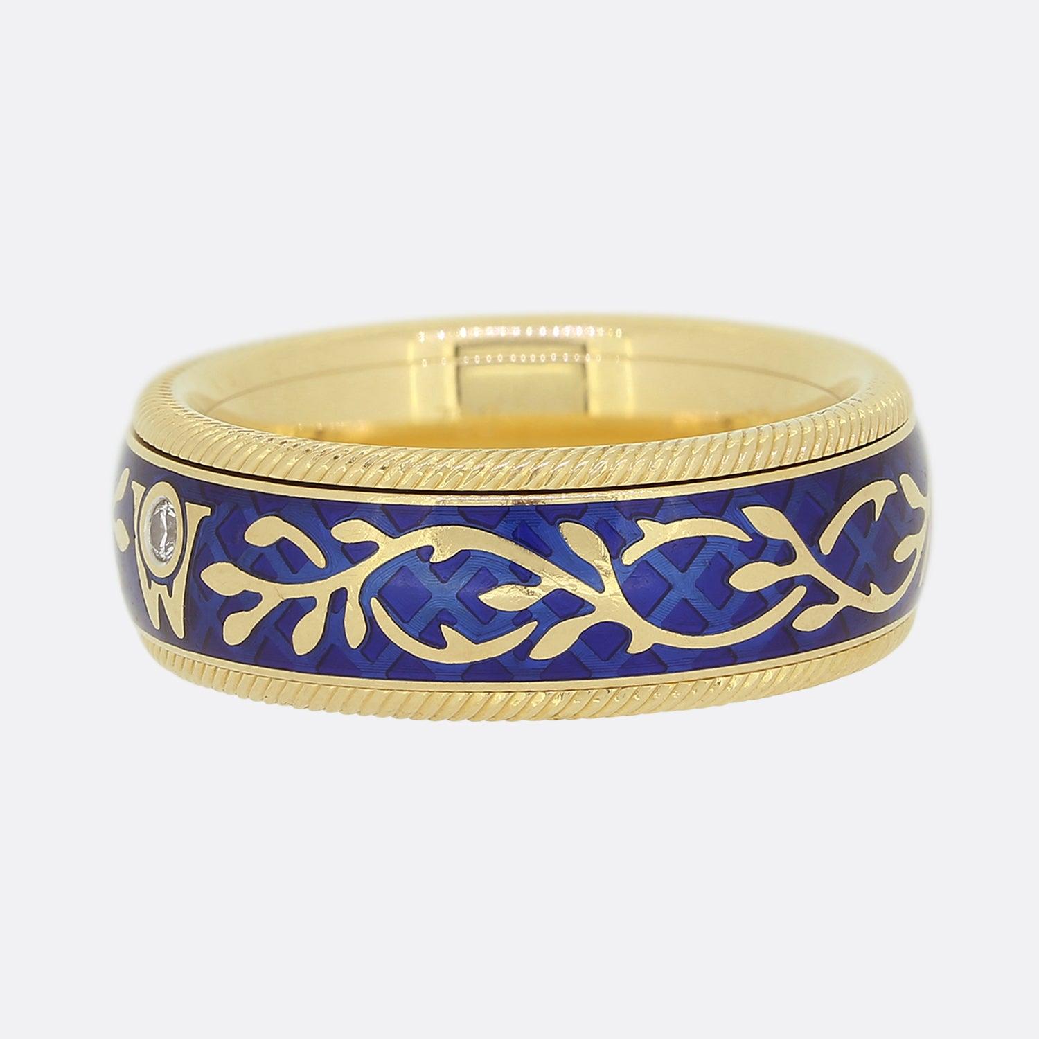 Round Cut Wellendorff Forget-Me-Not Diamond Ring Size I (48) For Sale