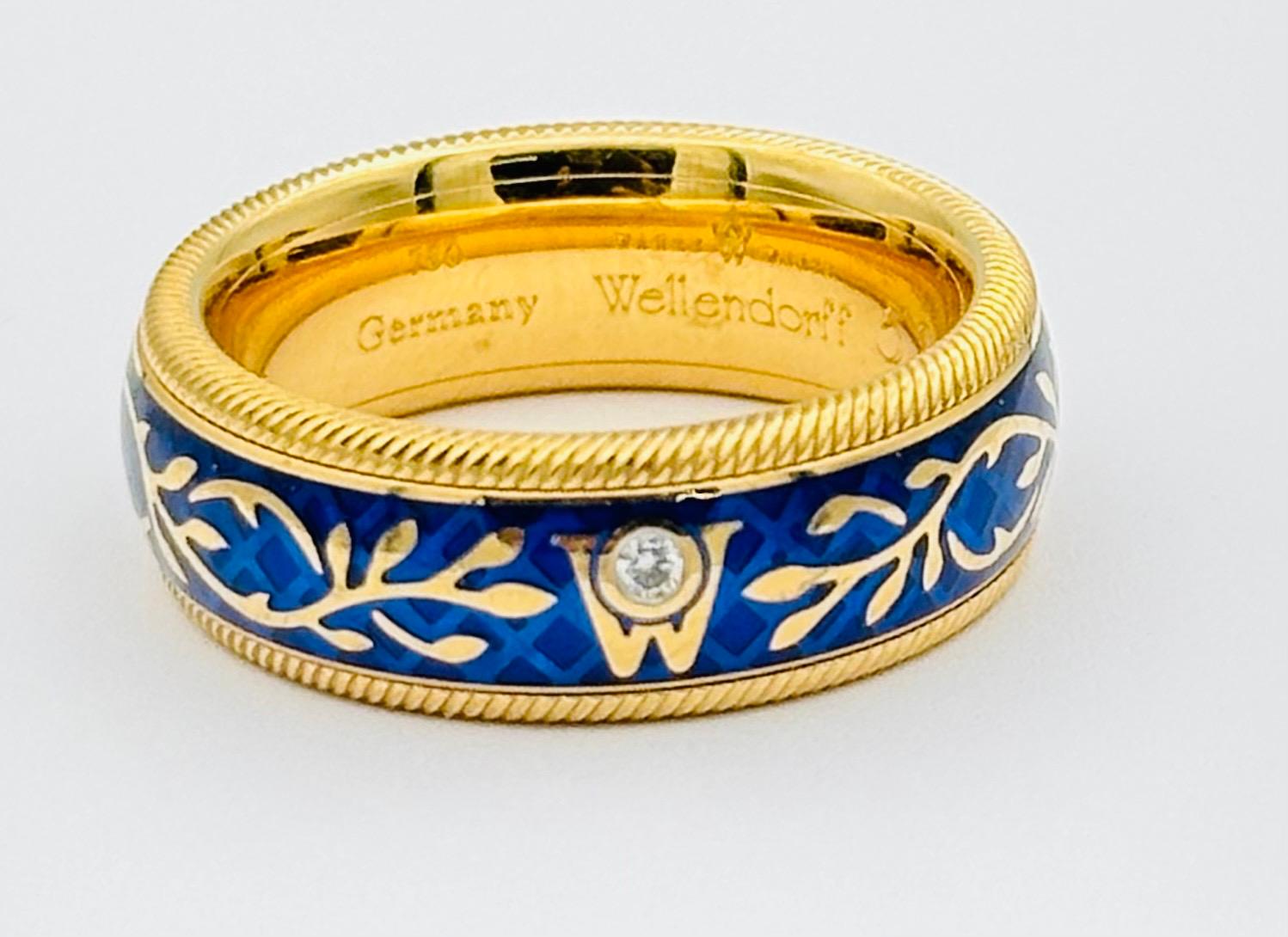 Wellendorff Forget Me Not Ring Size 53.5 en vente 5