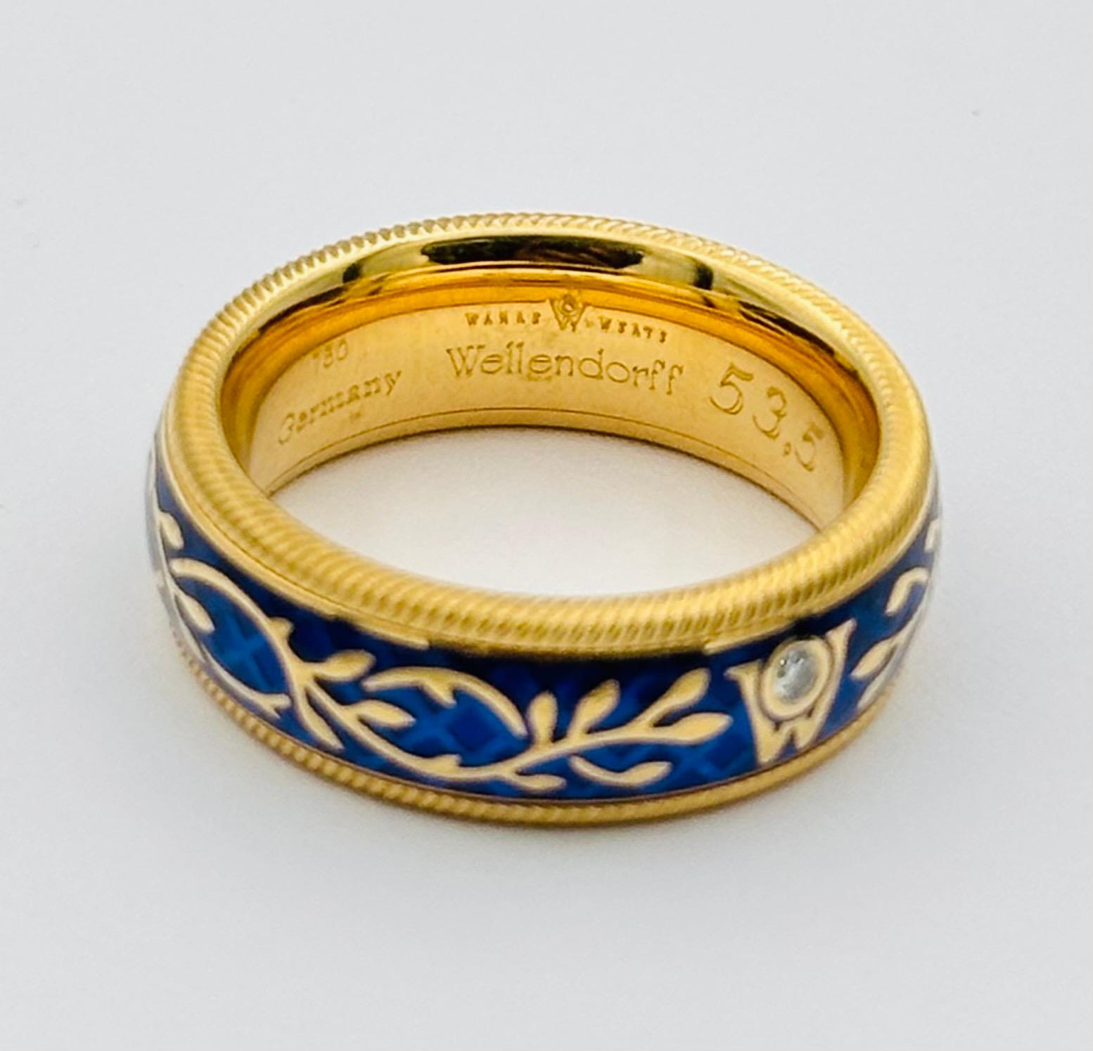 Wellendorff Forget Me Not Ring Size 53.5 en vente 4