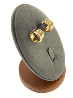 Wellendorff Hoops “Chokotwist” Yellow Gold with Two-Tone Enamel and Diamonds