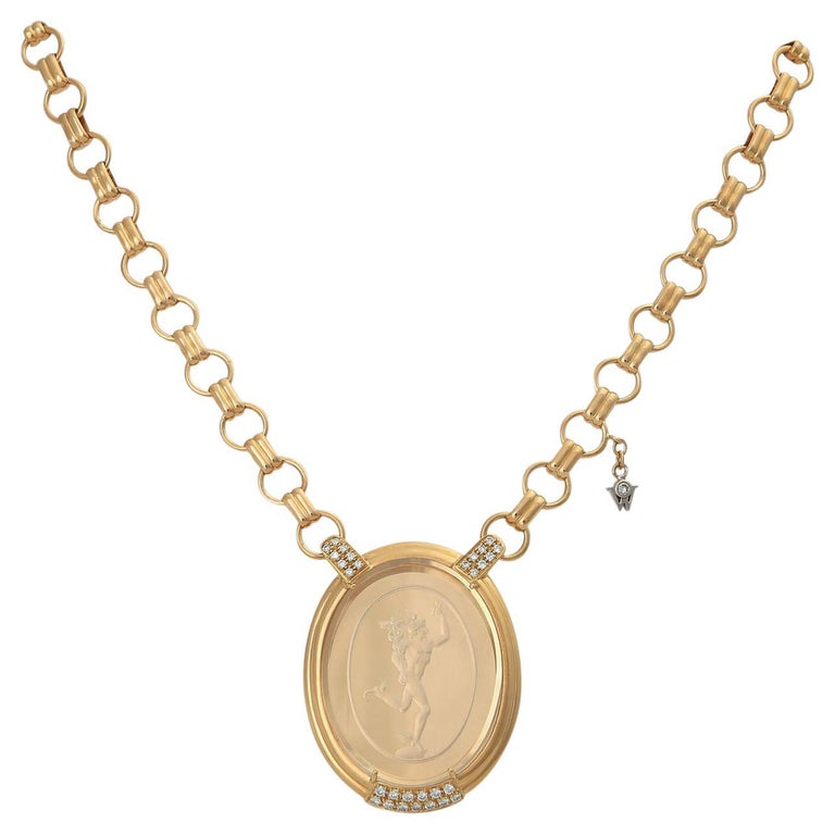 WELLENDORFF necklace with Hermes / Mercury pendant For Sale at 1stDibs