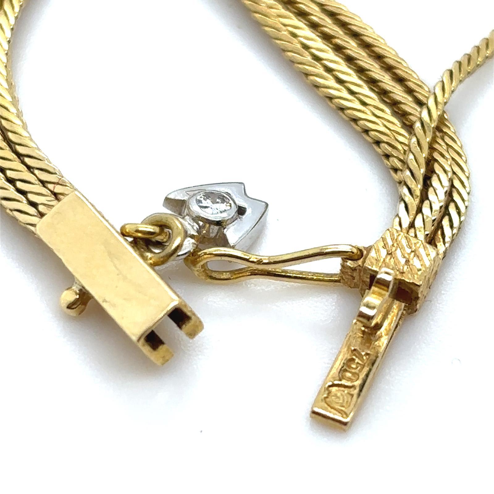 Collier en or jaune 18 carats avec perles et diamants Wellendorff Pour femmes en vente