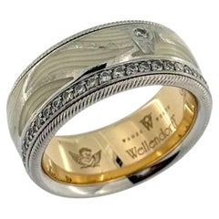 Wellendorff Kinetisch-Ring aus Weiß- und Roségold mit Emaille und Diamanten