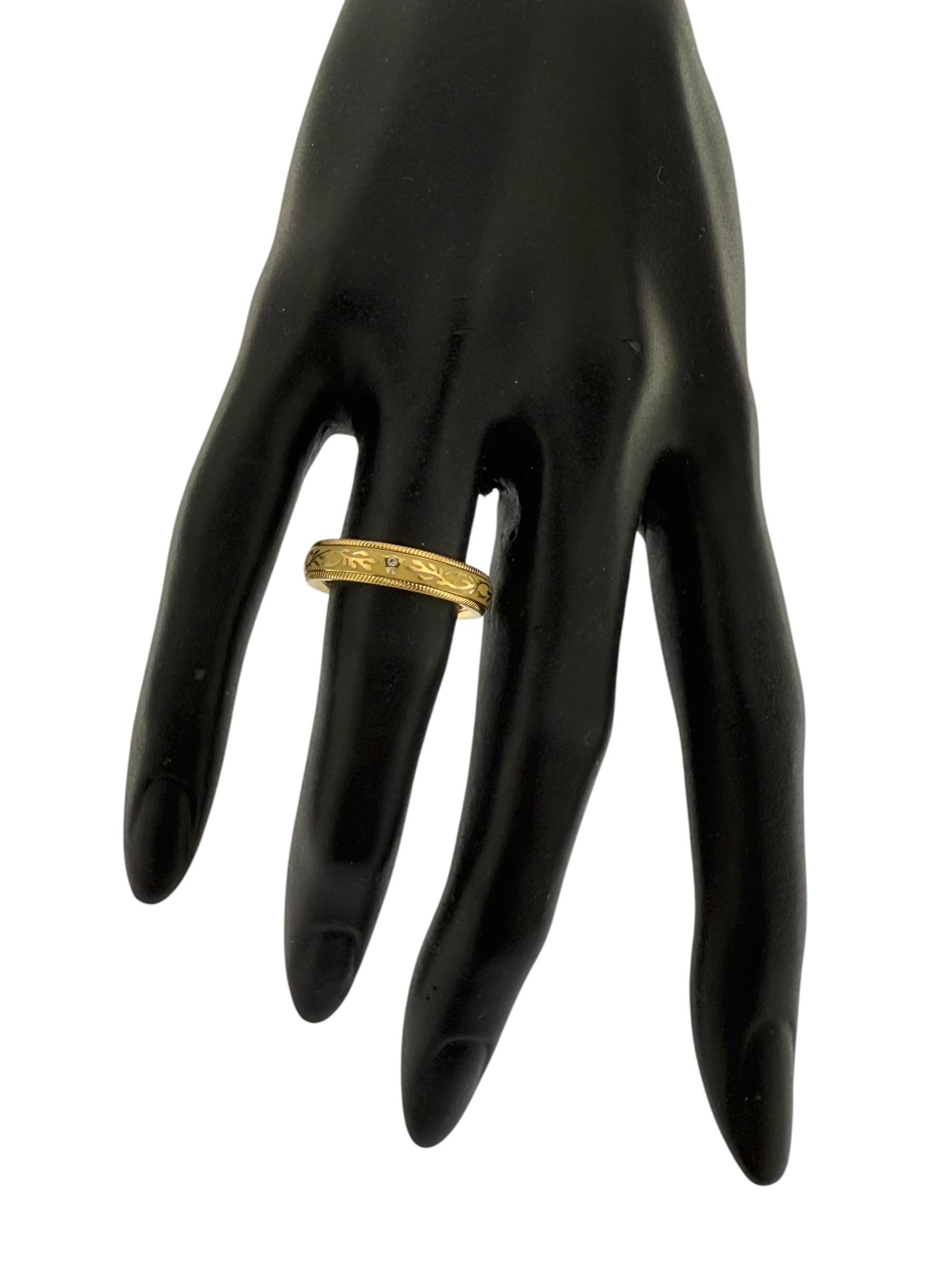 Wellendorff Yellow Gold Kinetic Band Ring Enamel and Diamond For Sale 4