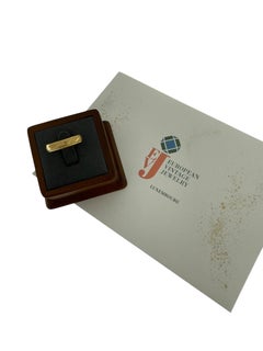 Wellendorff Yellow Gold Kinetic Band Ring Enamel and Diamond