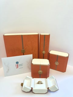 Wellendorff Yellow Gold Kinetic Band Ring Enamel and Diamond