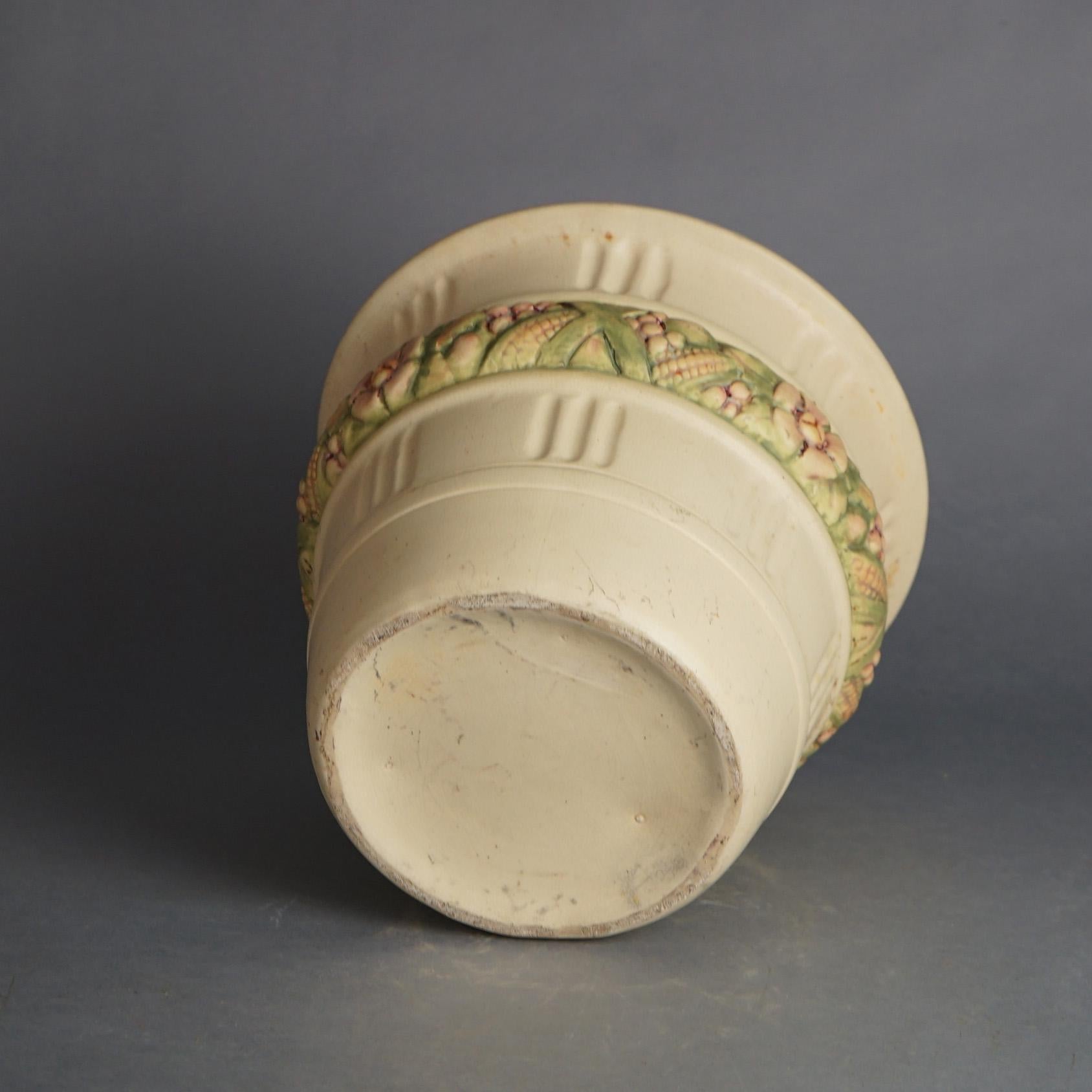 Weller (attr) Art Pottery Jardiniere with Floral Band 20thC In Good Condition In Big Flats, NY