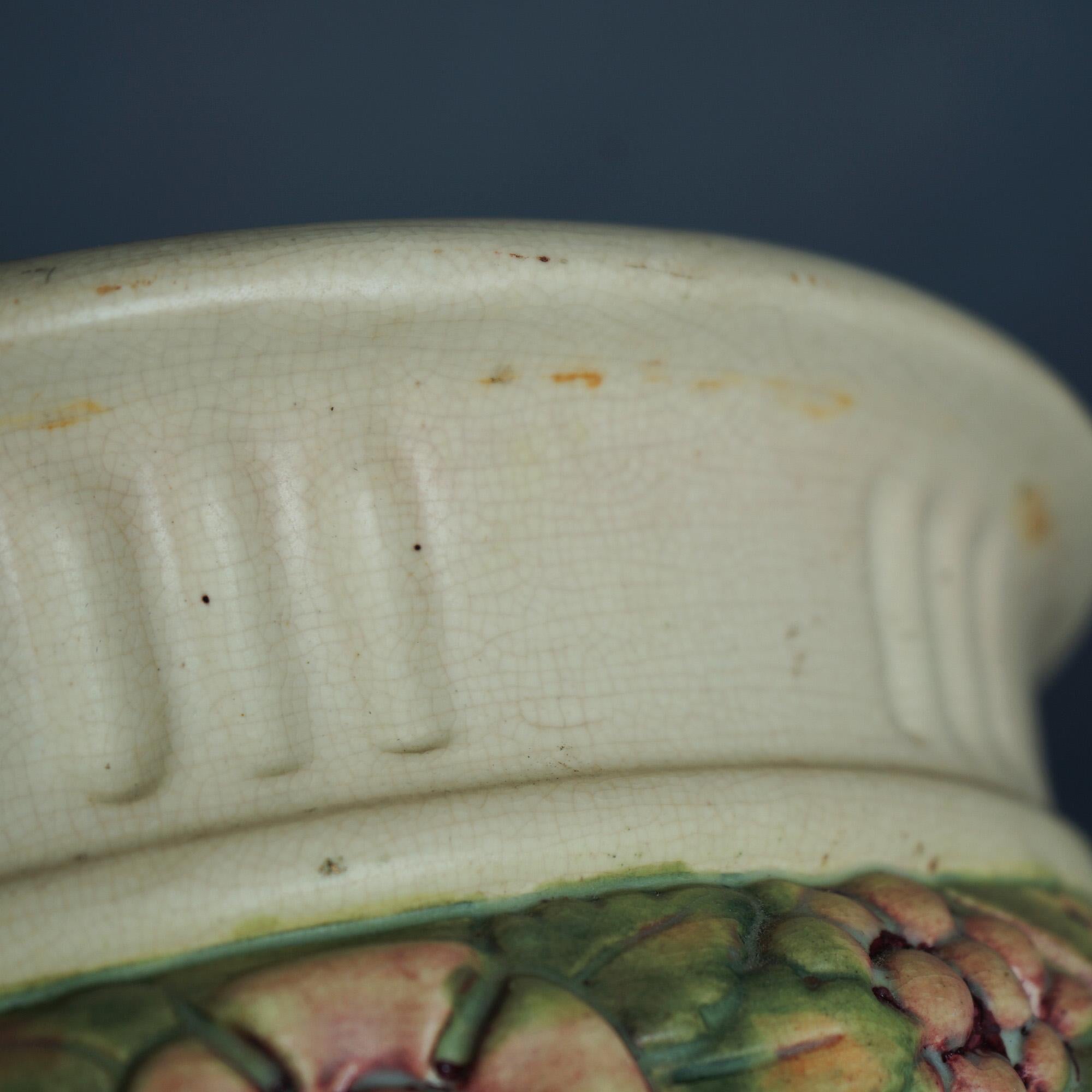 20th Century Weller (attr) Art Pottery Jardiniere with Floral Band 20thC