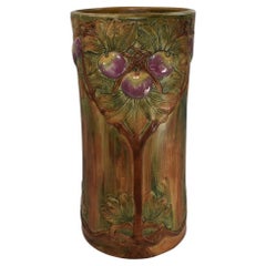 Weller Baldin Flemish 1915-20 Arts and Crafts Pottery Apple Tree Umbrella Stand