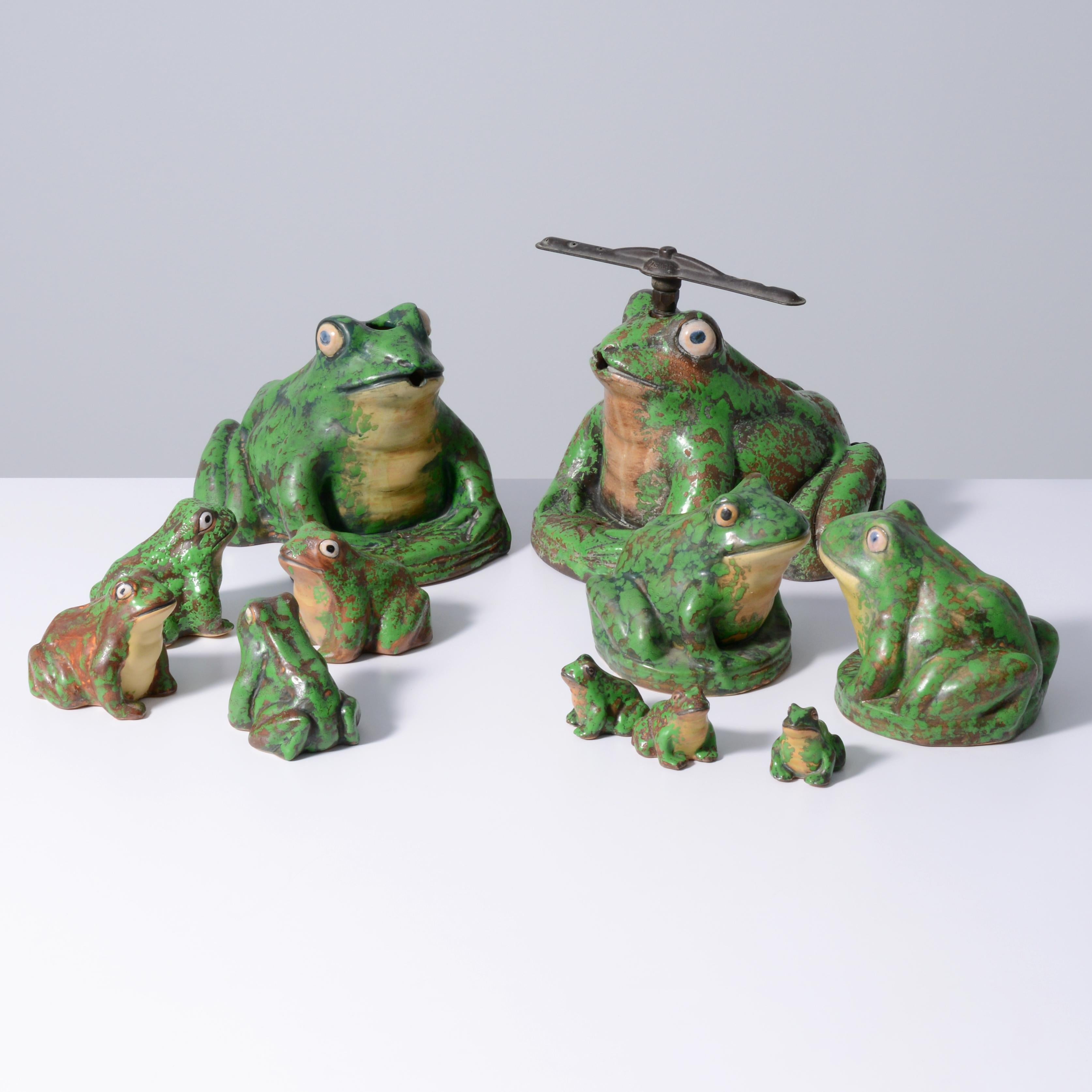 Weller COPPERTONE Frosch / Lilien Pad Schale, Rudolph Lorber Design im Angebot 6