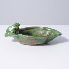 Weller COPPERTONE Frog / Lily Pad Bowl, Rudolph Lorber Design
