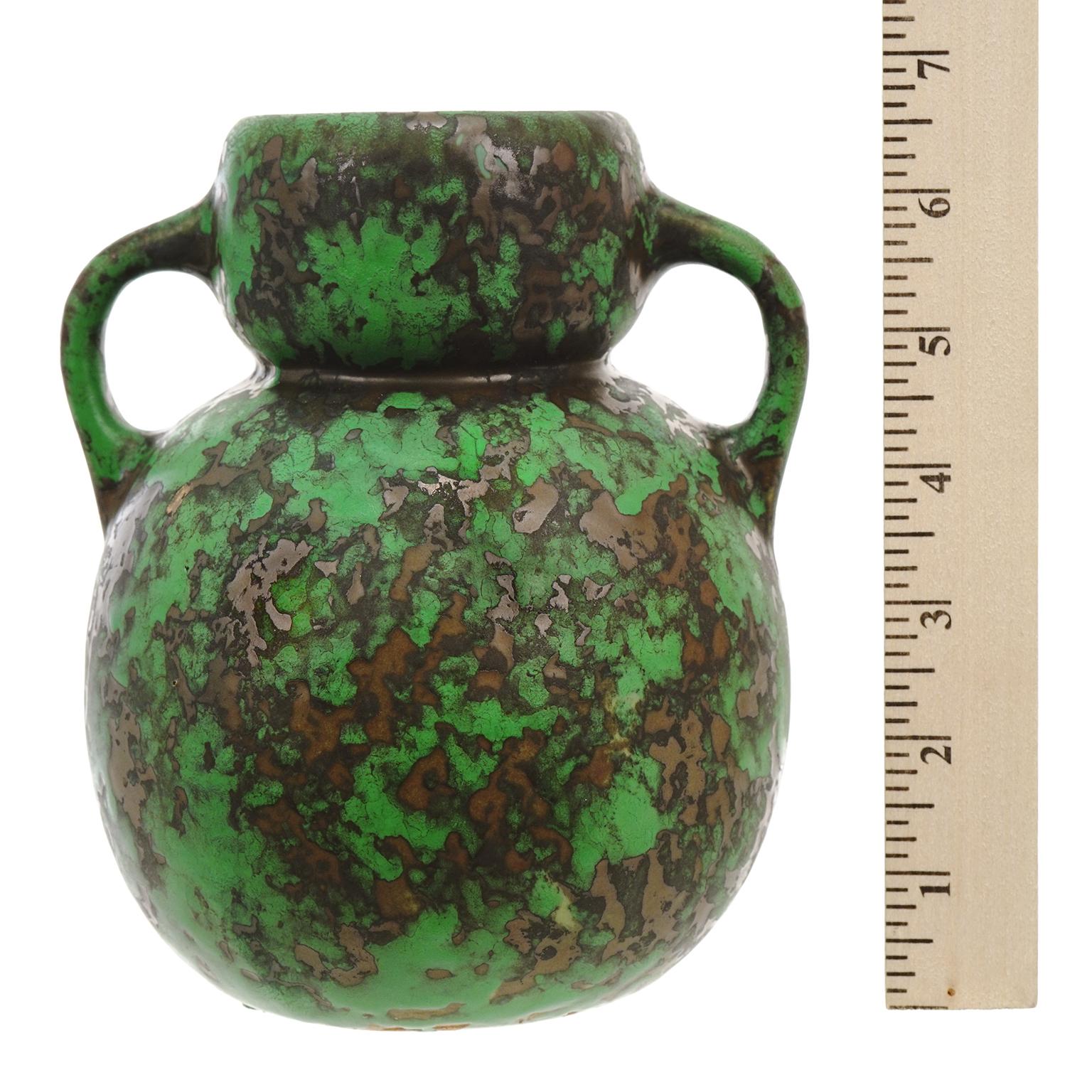 Weller Coppertone Glaze Double Handle Vase 1