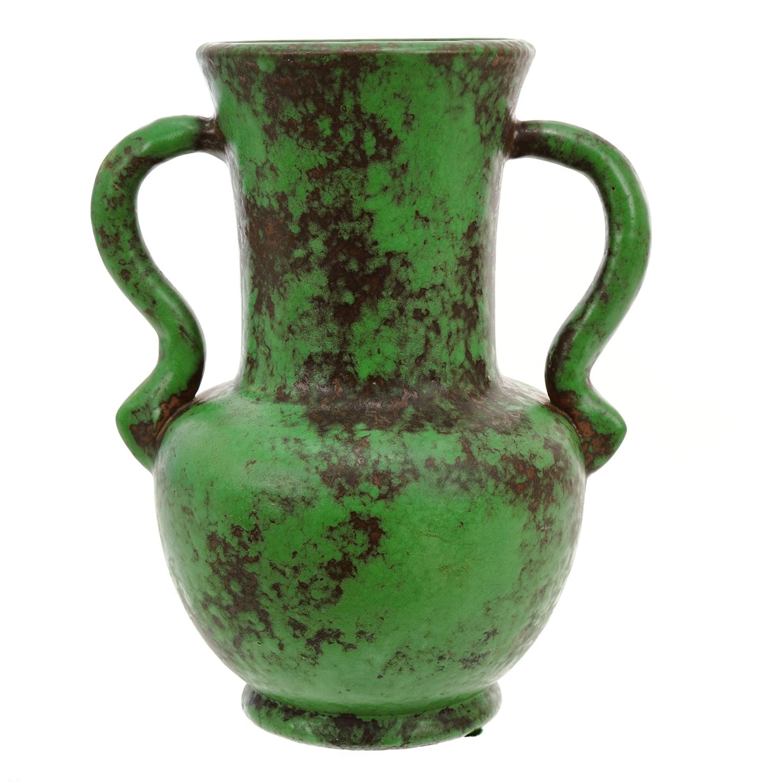 Weller Coppertone Glaze Double Handle Vase 4