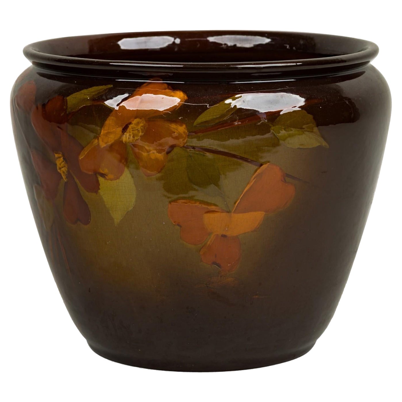 Weller Pottery American Mission Brown Jardiniere For Sale