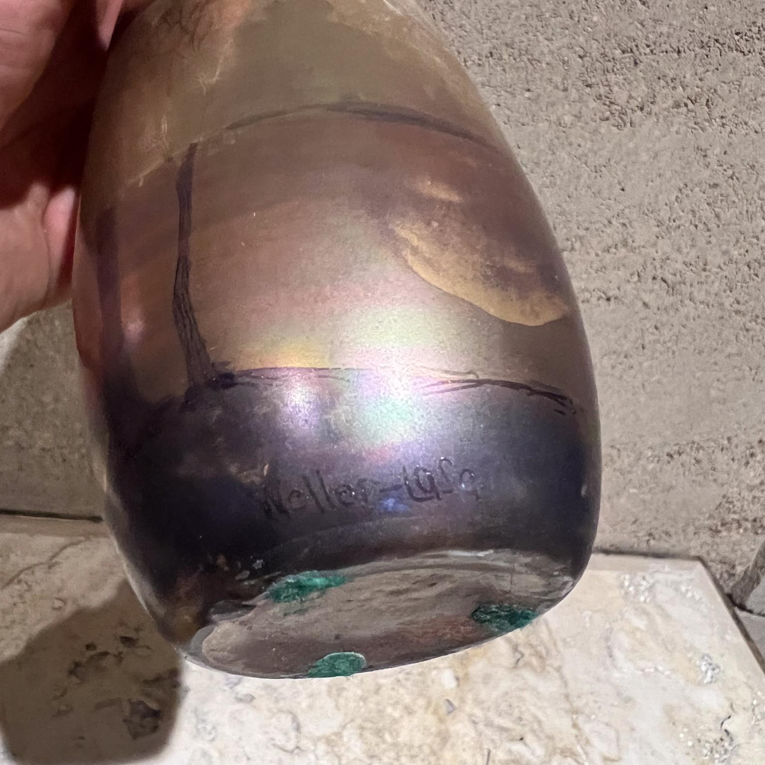 Weller Pottery Lasa Vaso d'oro smaltato Paesaggio artistico in vendita 3