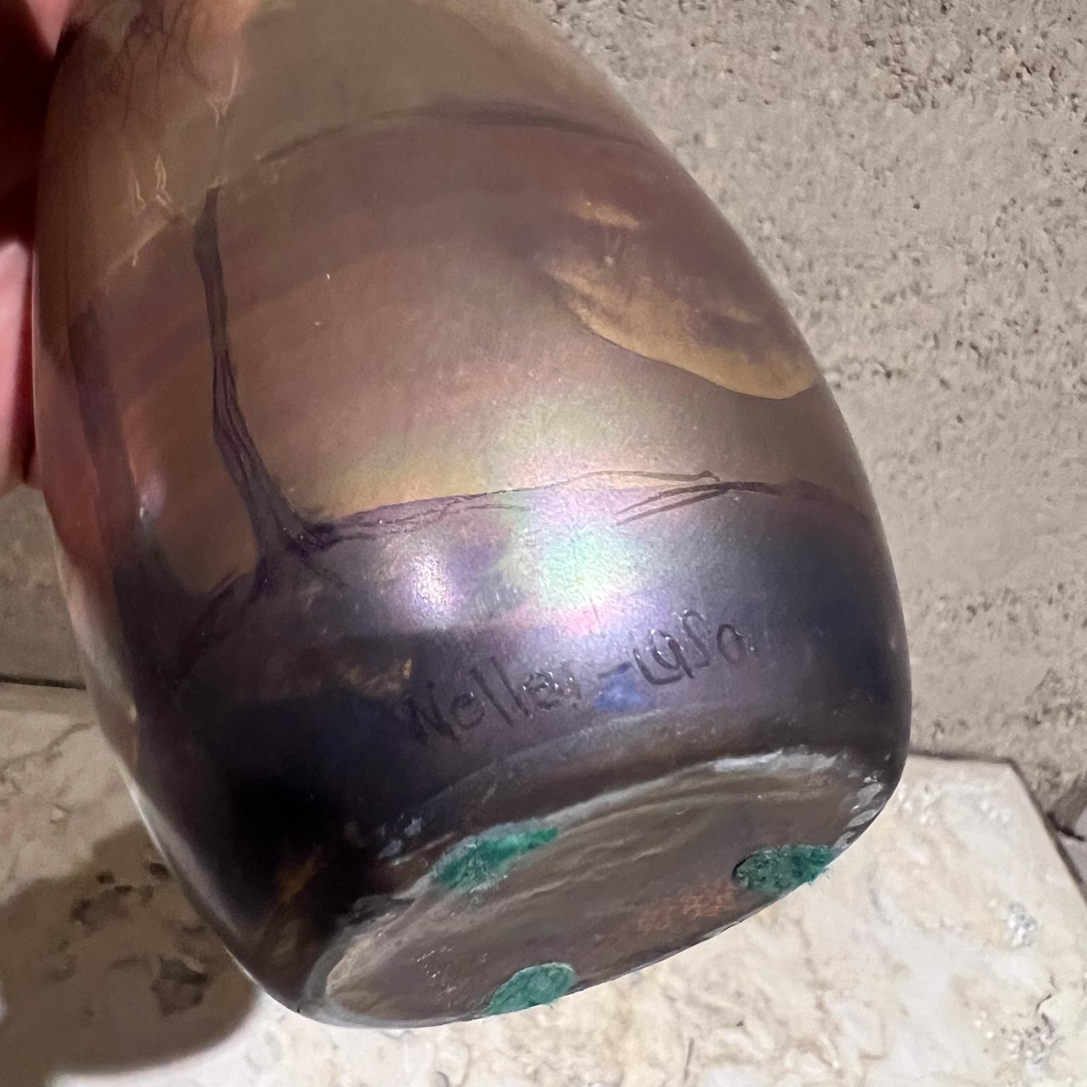 Weller Pottery Lasa Vaso d'oro smaltato Paesaggio artistico in vendita 1