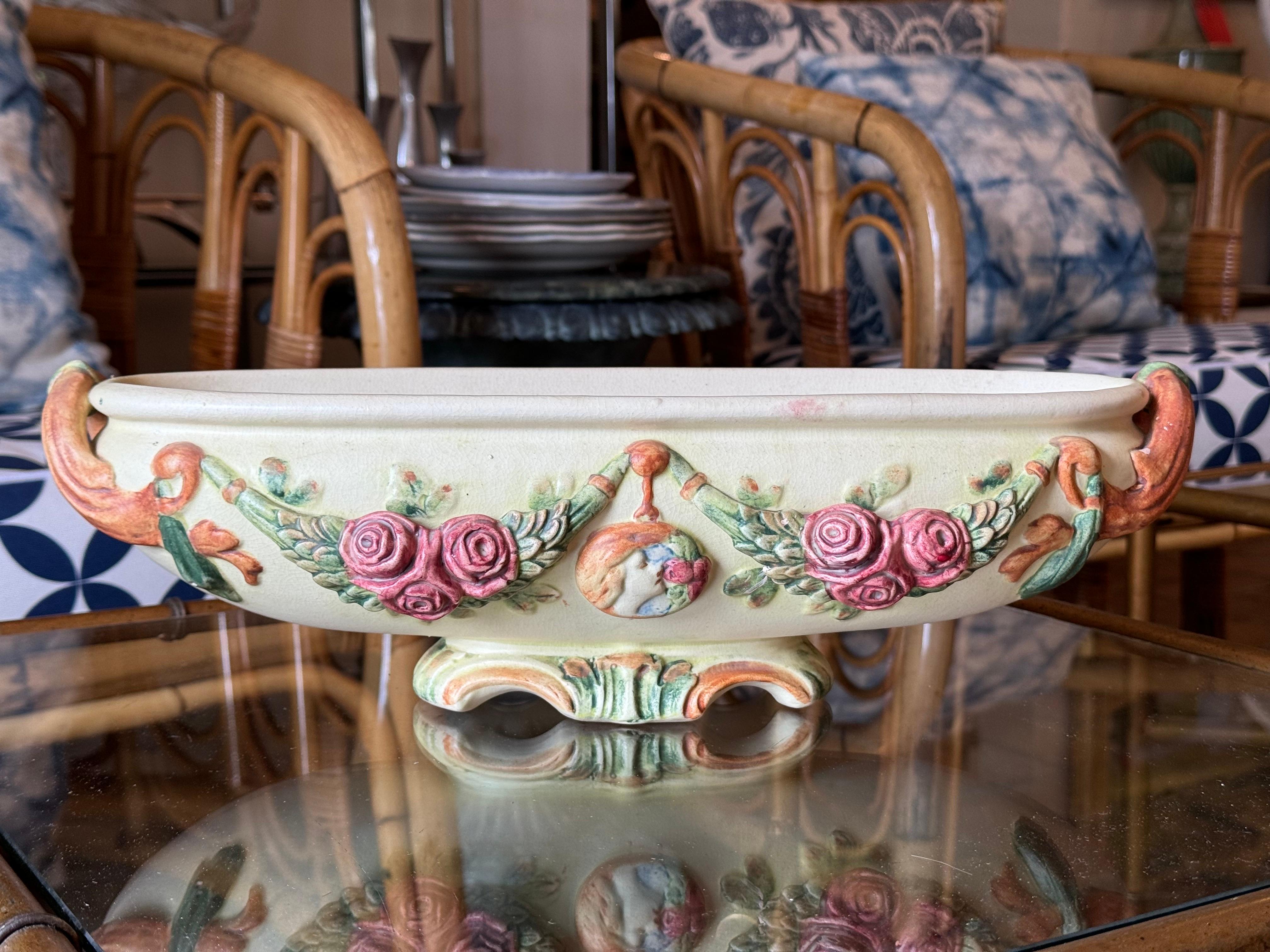 Art nouveau Jardinière ou compote Roma de Weller Pottery en vente