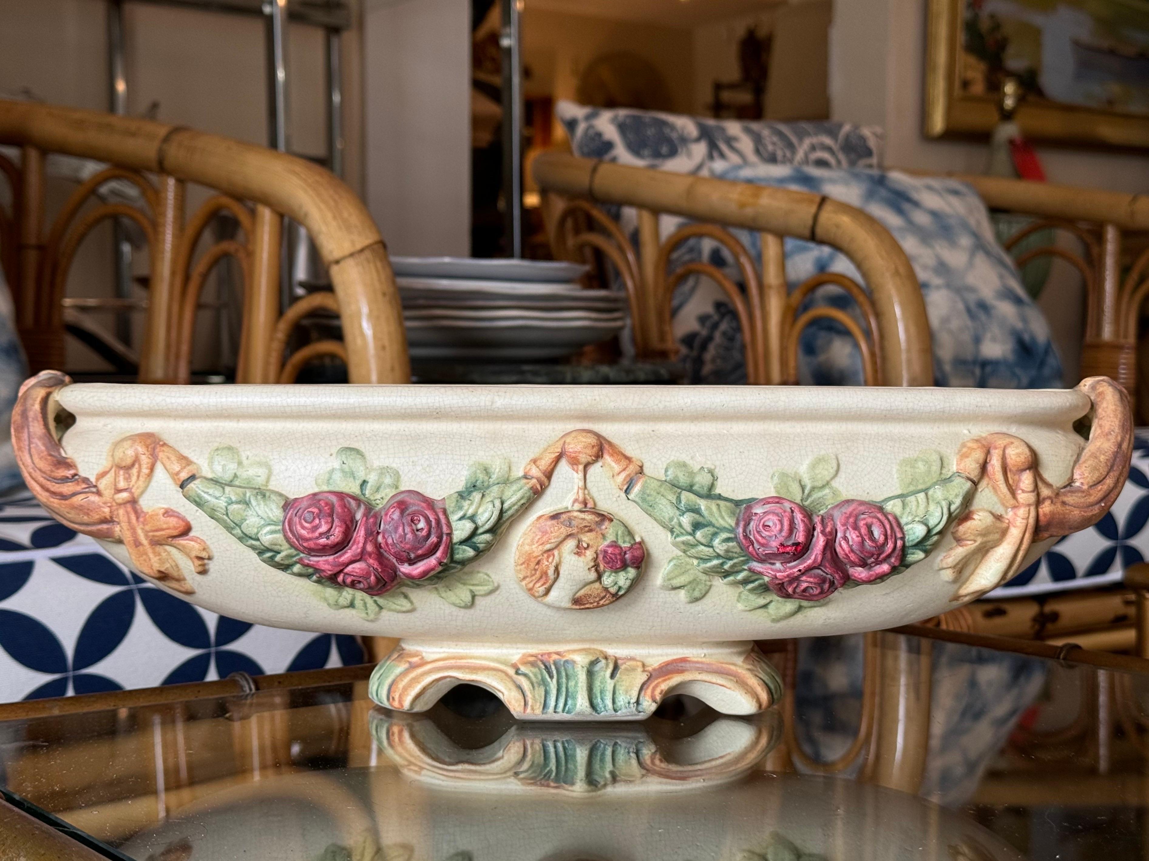 Art nouveau Jardinière ou compote Roma de Weller Pottery en vente
