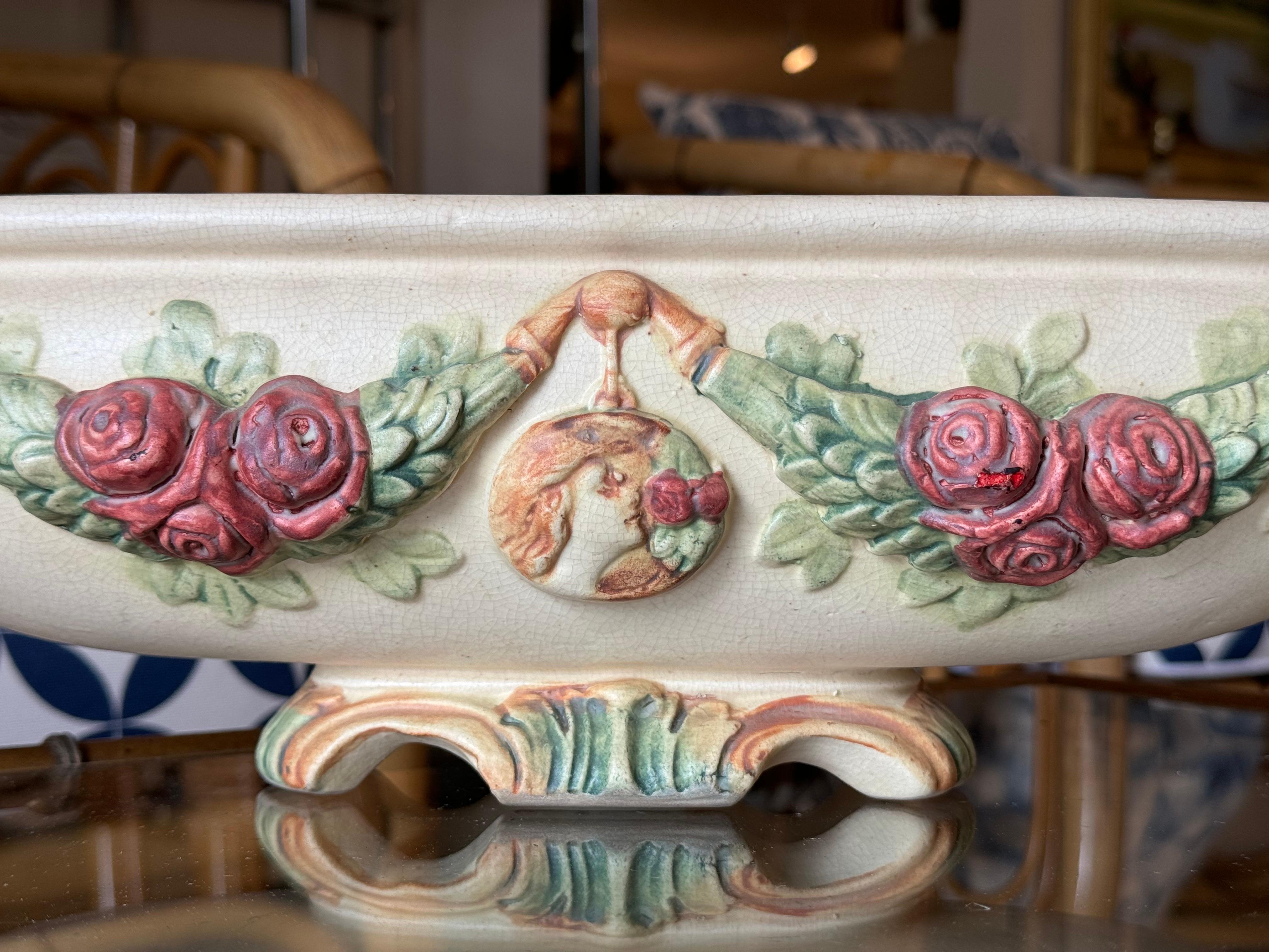 Américain Jardinière ou compote Roma de Weller Pottery en vente