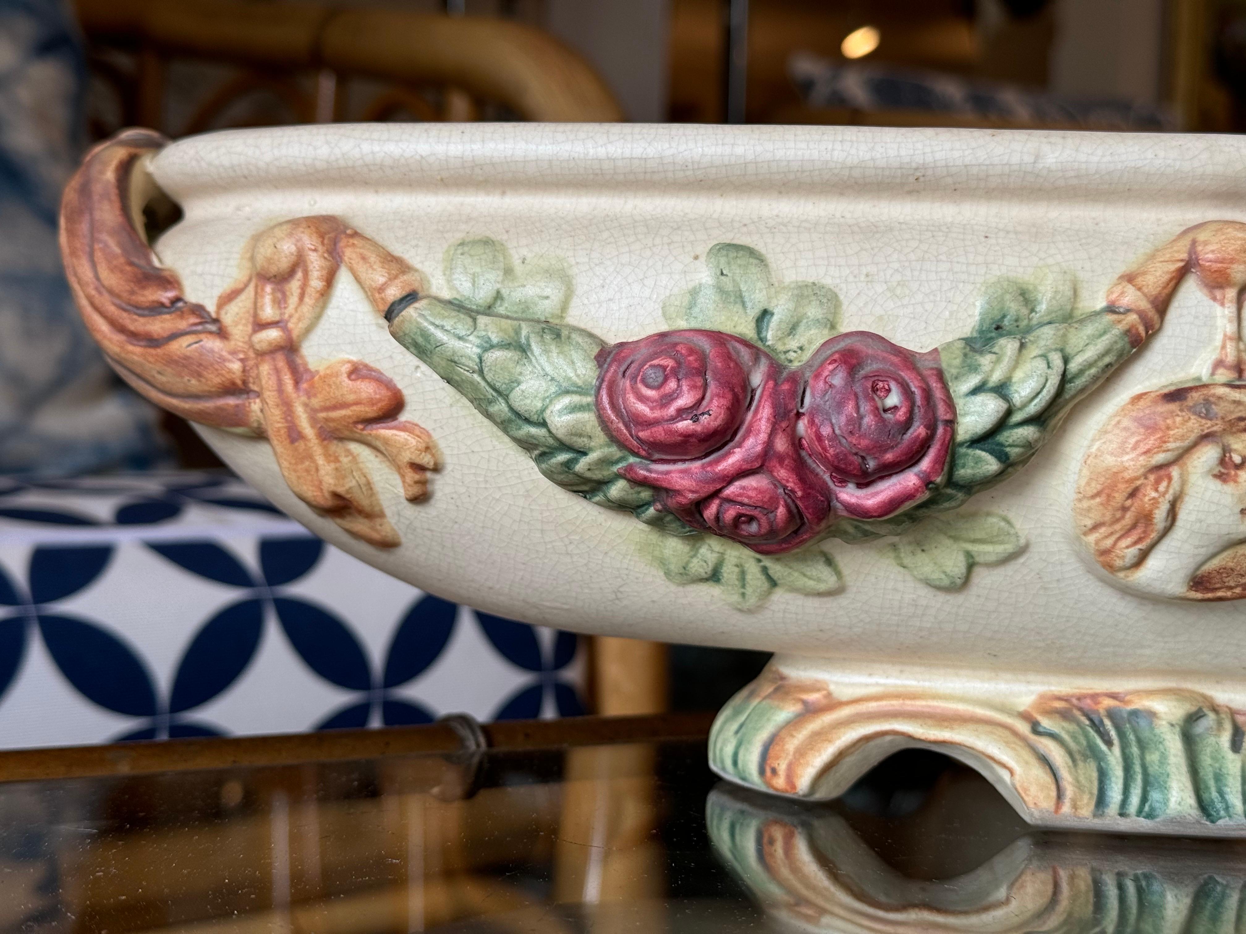 Jardinière ou compote Roma de Weller Pottery Bon état - En vente à Redding, CT