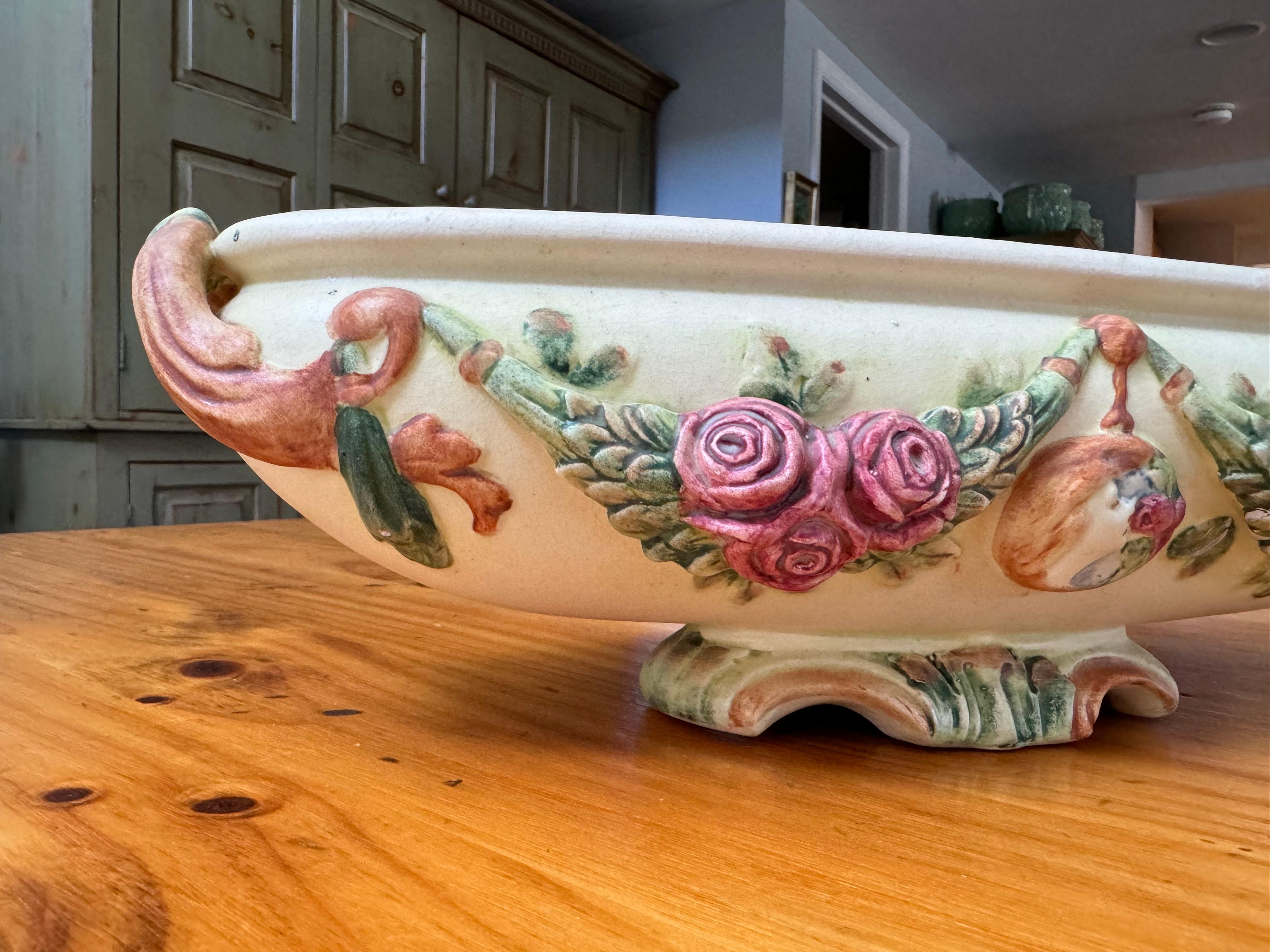 Jardinière ou compote Roma de Weller Pottery Bon état - En vente à Redding, CT