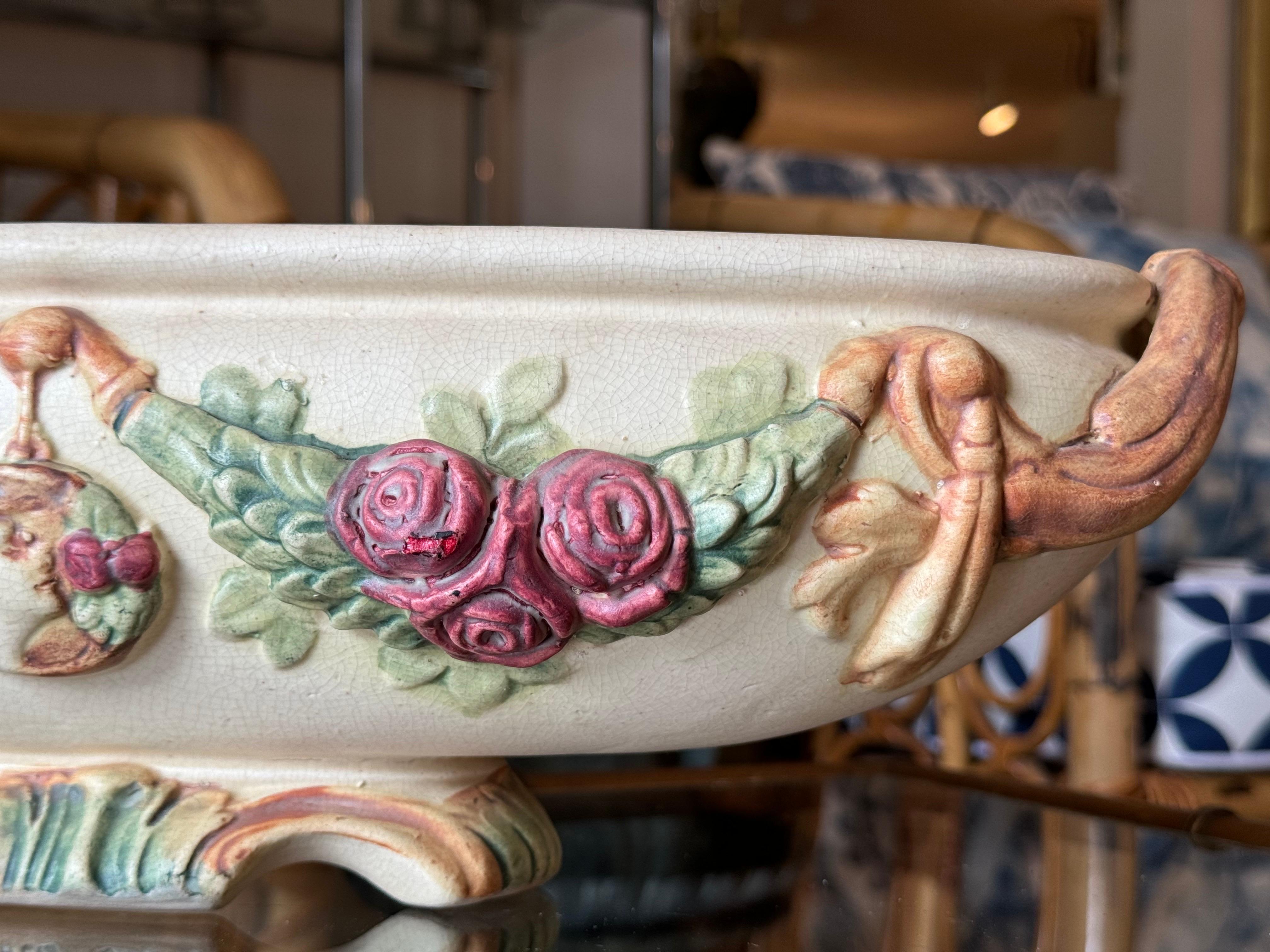 Début du 20ème siècle Jardinière ou compote Roma de Weller Pottery en vente