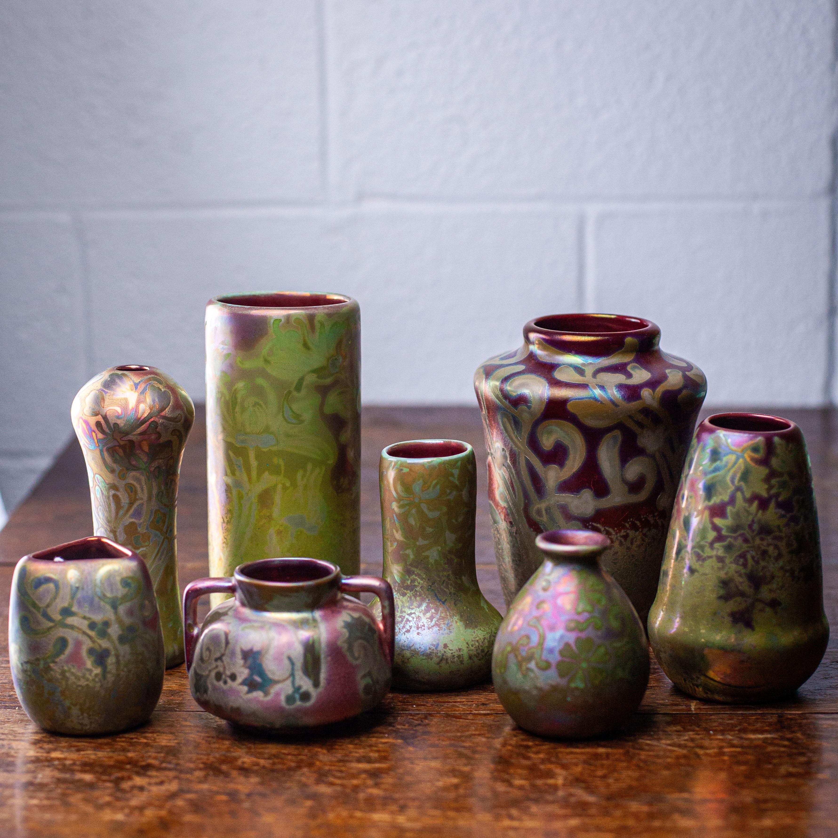 A collection of Weller Sicard vessels is being offered by fleurdetroit. These fantastical forms with amazing scared decoration are becoming harder to obtain as time moves forward. Here is an opportunity to purchase a beautiful collection,